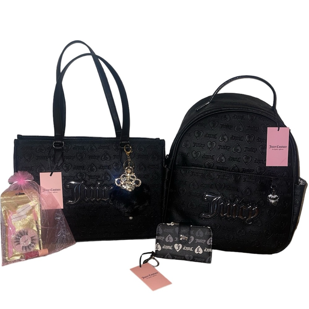 NWT Juicy Couture Liquorice Tote and Backpack set